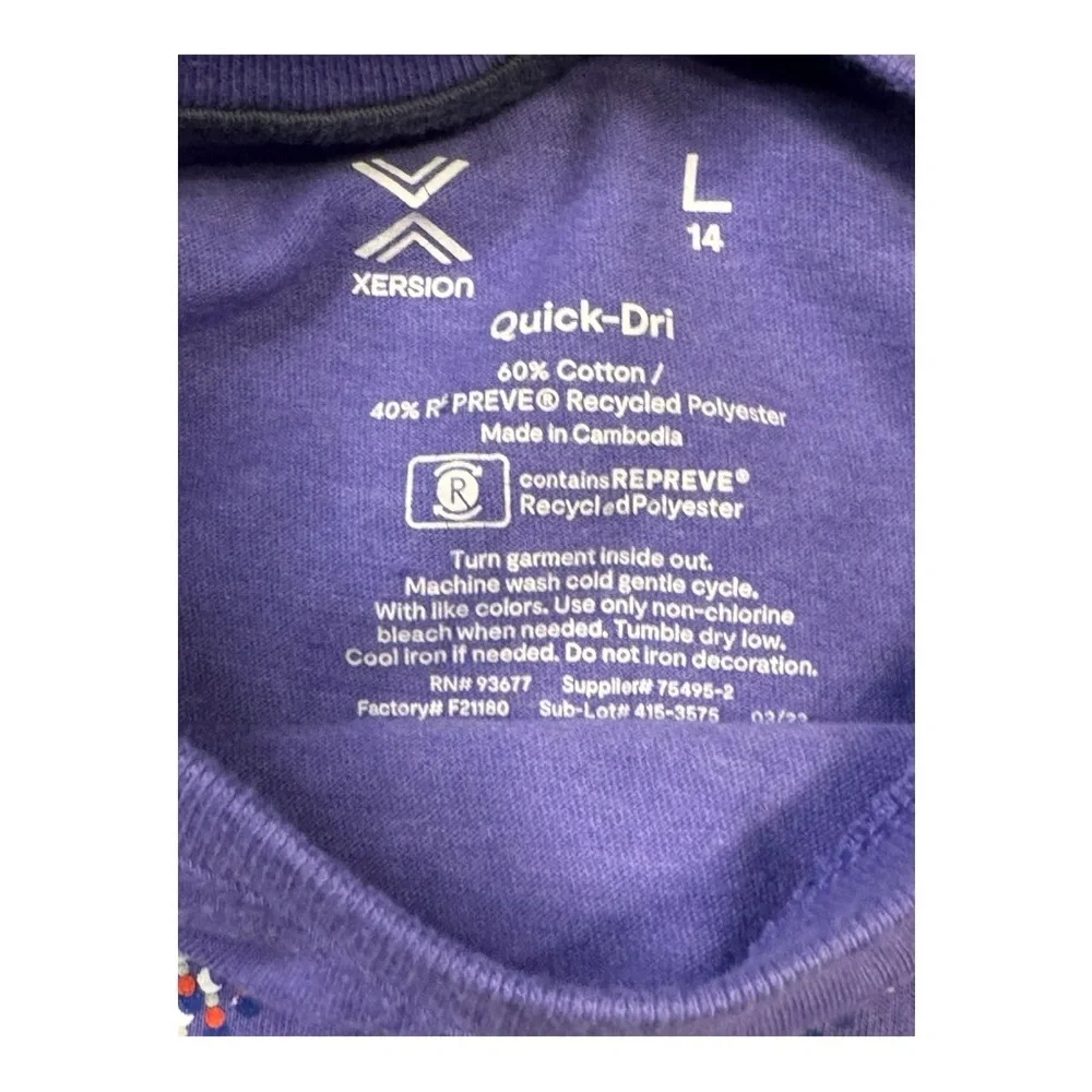 Xersion Kids Purple Gymnastics Tee